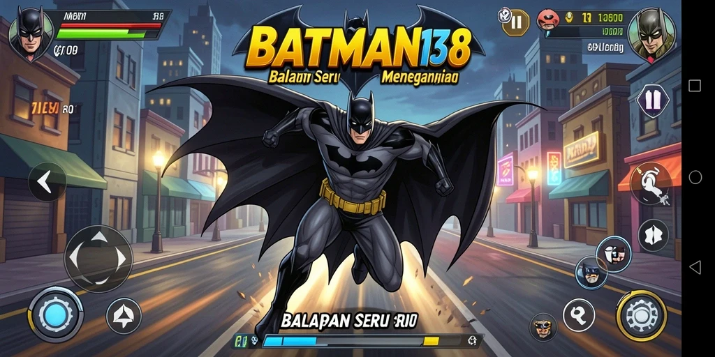 Screenshot <strong>BATMAN138</strong> menampilkan aksi balapan yang mendebarkan di trek yang menantang.