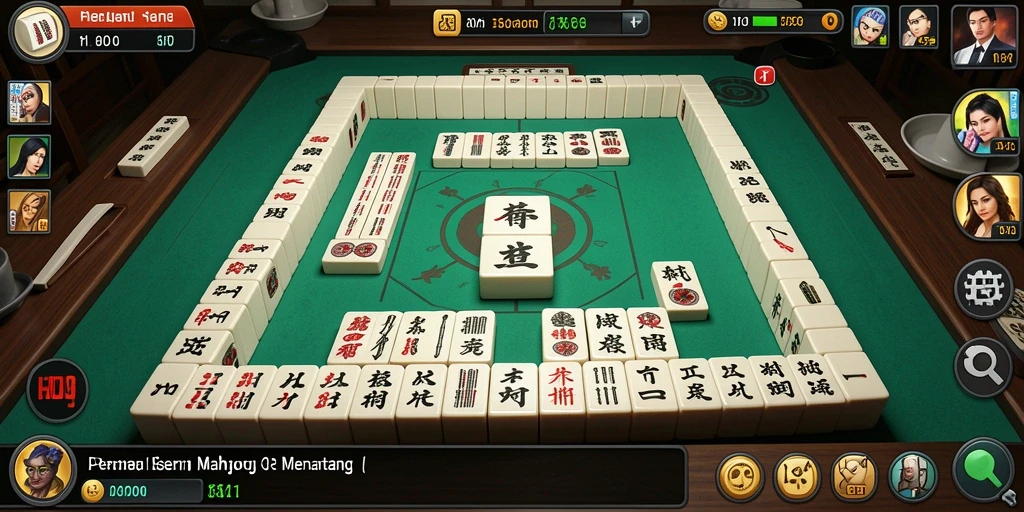 Tangkapan layar HO3 menampilkan tampilan dinamis permainan Mahjong yang penuh warna.