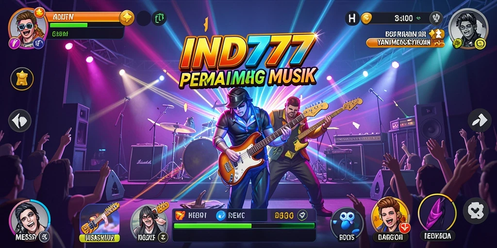 Tampilan gameplay IND777 yang menarik dengan ritme musik yang mengasyikkan.