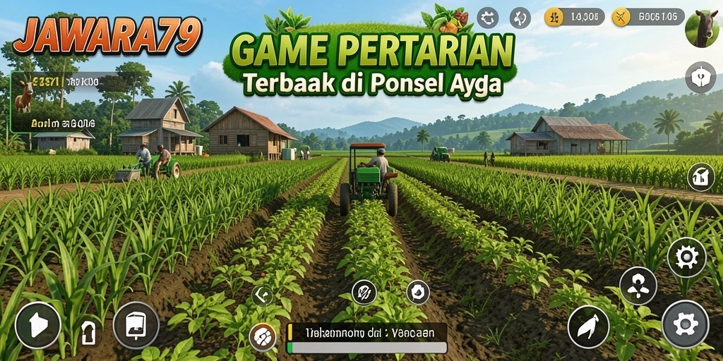 Screenshot gameplay JAWARA79 menampilkan aktivitas bertani yang seru.