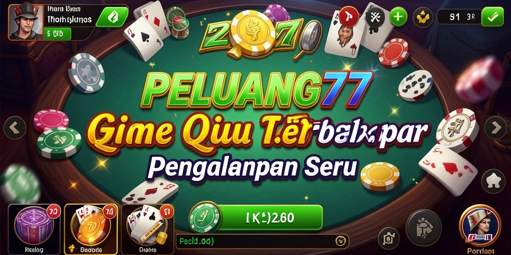 Tampilan seru gameplay QiuQiu dalam PELUANG77.
