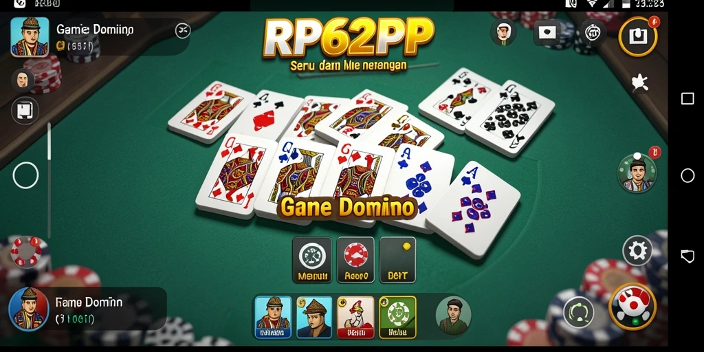 Screenshot RP62RP menampilkan gameplay seru dari permainan Domino.