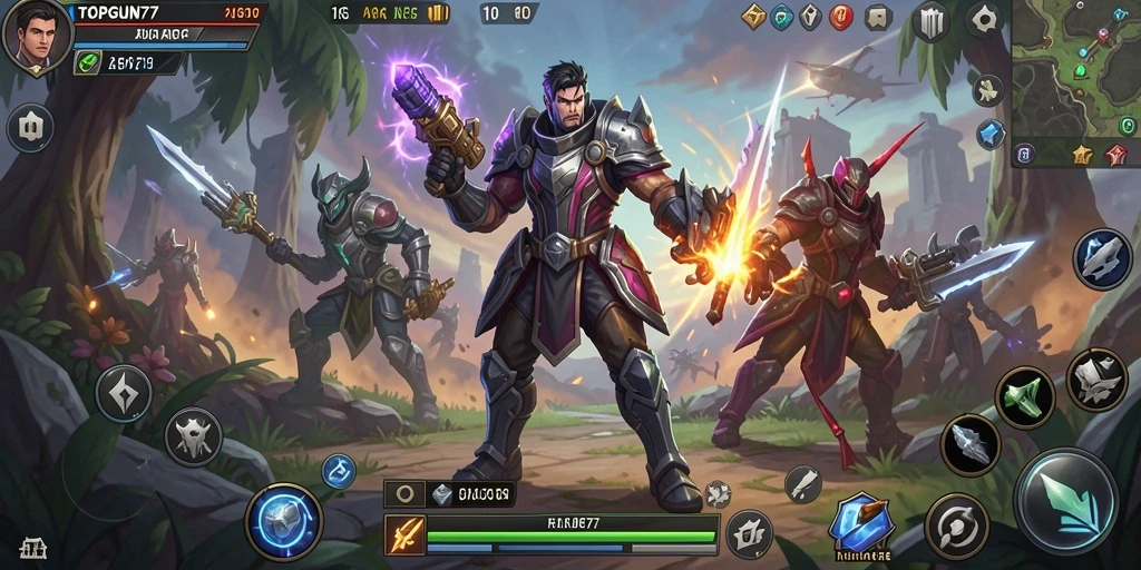 Tangkapan layar gameplay TOPGUN77 yang menarik dan penuh aksi.