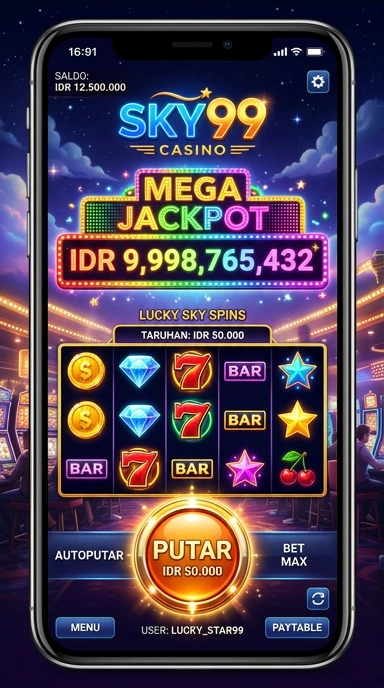 Tampilan antarmuka aplikasi sky99 yang menarik dan intuitif.